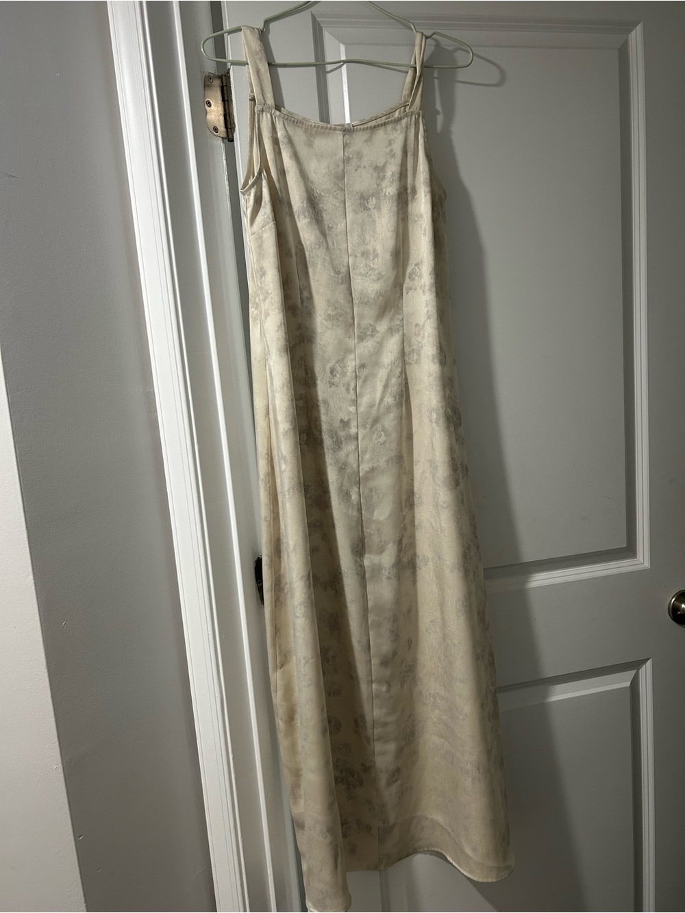 BLANK midi slip dress cream with floral pattern